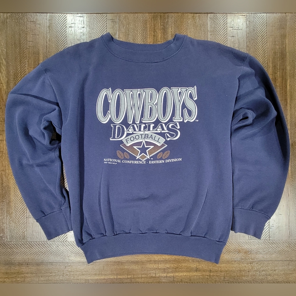 Dallas Cowboys 1993 Vintage Crewneck Sweater- Ripped Tag - Adult Large